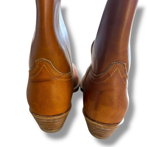 DINGO -   Men's Brown Leather Cowboy Boots Size 10D Pointed Toe Mid Calf - Picture 5 of 8